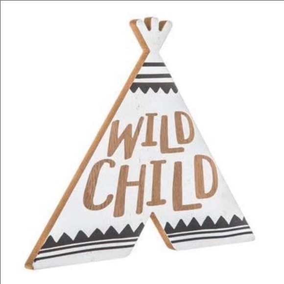 WILD CHILD Teepee Wood Wall Decor - Picture 2 of 7